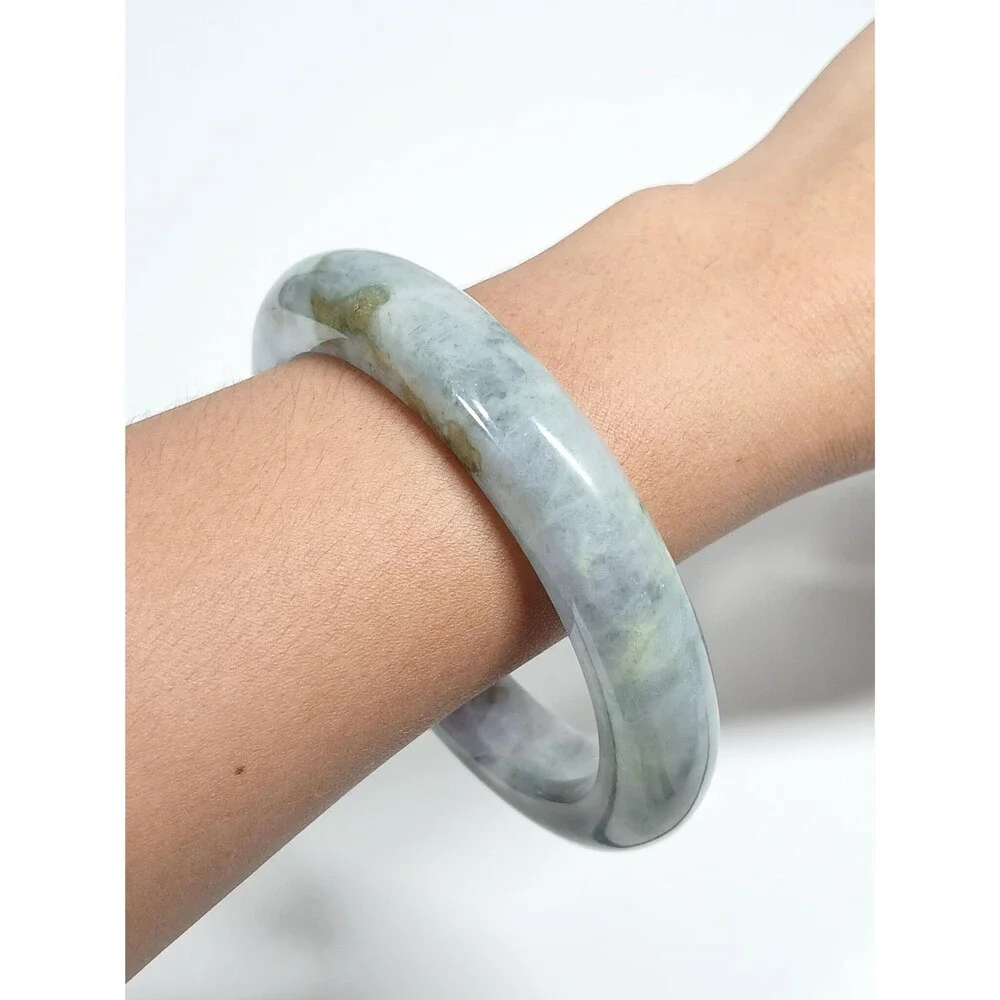 Grey Lavender Jade Bangle 67mm Multi-Color